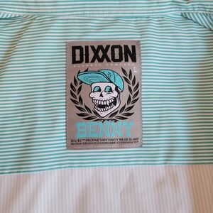 DIXXON Benny Striped Shirt in Aqua and White - NWOT
